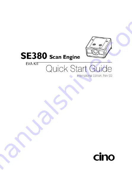 Cino SE380 EVA KIT Quick Start Manual Download Page 1