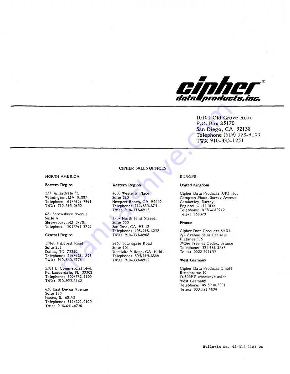 Cipher Data Products FloppyTape 525 Series Скачать руководство пользователя страница 58