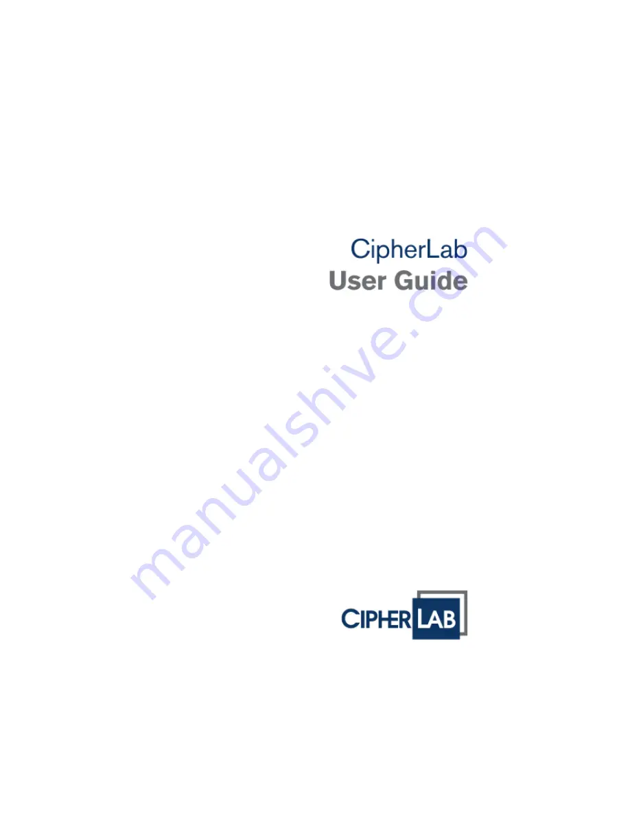 CipherLab 1564 Скачать руководство пользователя страница 1