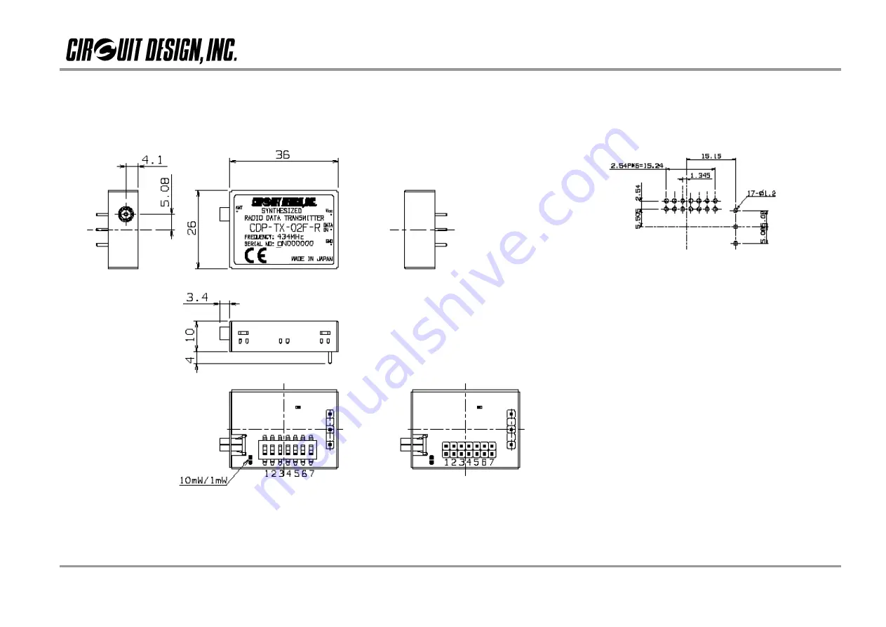 CIRCUIT DESIGN CDP-RX-02F-R Operation Manual Download Page 15