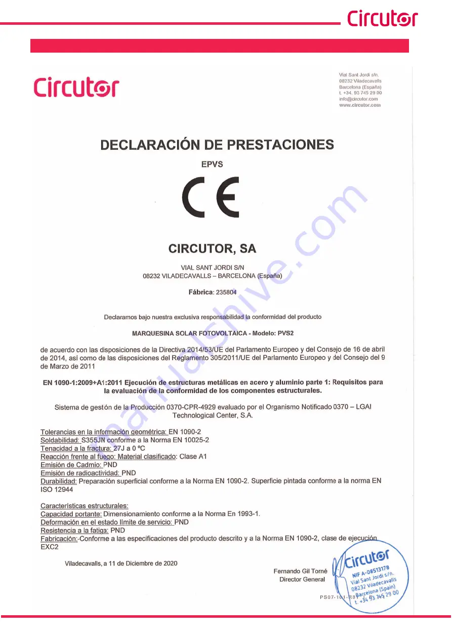 Circutor PVS-10 Installation Manual Download Page 49