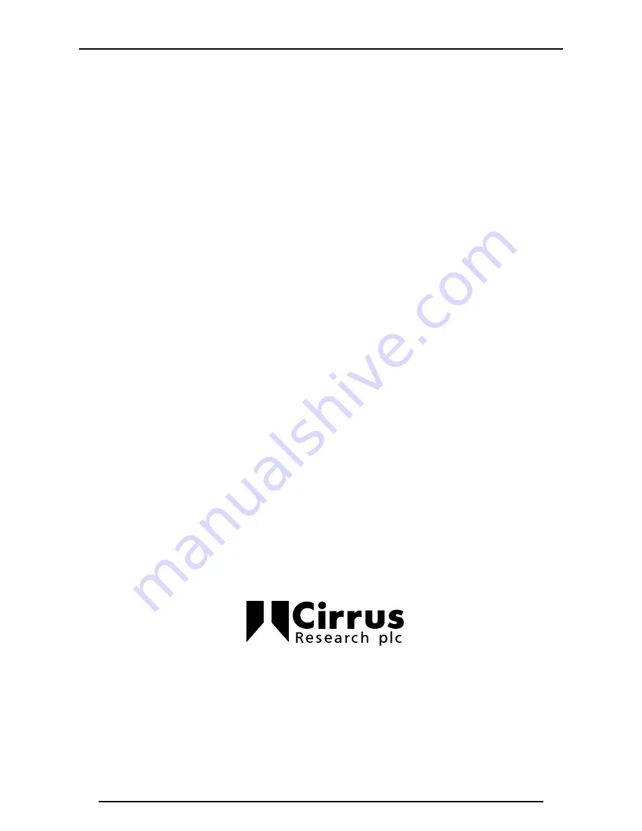 Cirrus MK:429 Operating Manual Download Page 1