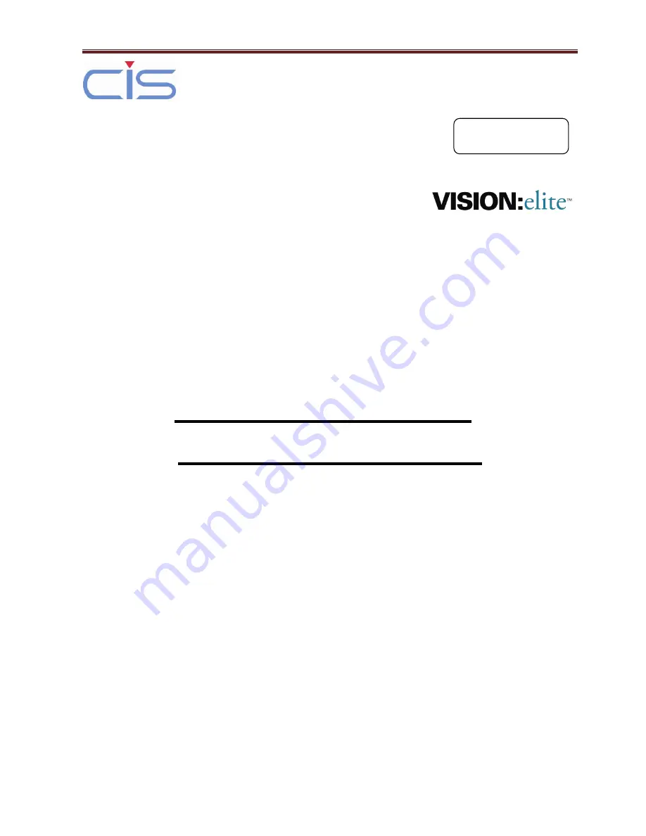 CIS VCC-F51U25CL Product Specification & Operational Manual Download Page 1