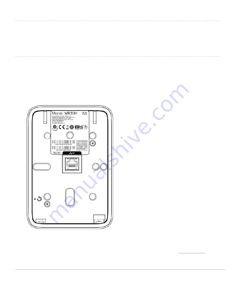 Cisco MERAKI MR30H Installation Manual Download Page 3