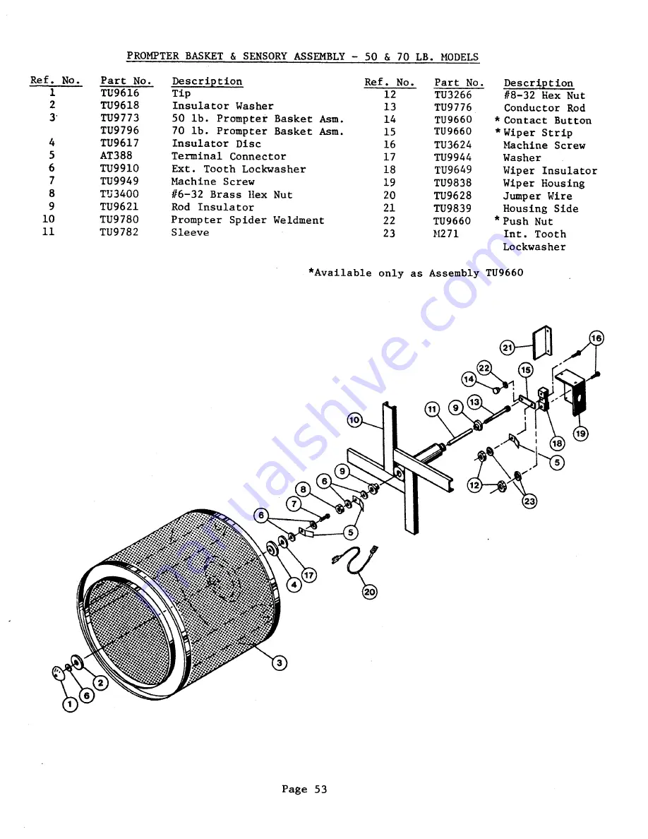 Cissell 70C Service Manual Download Page 54