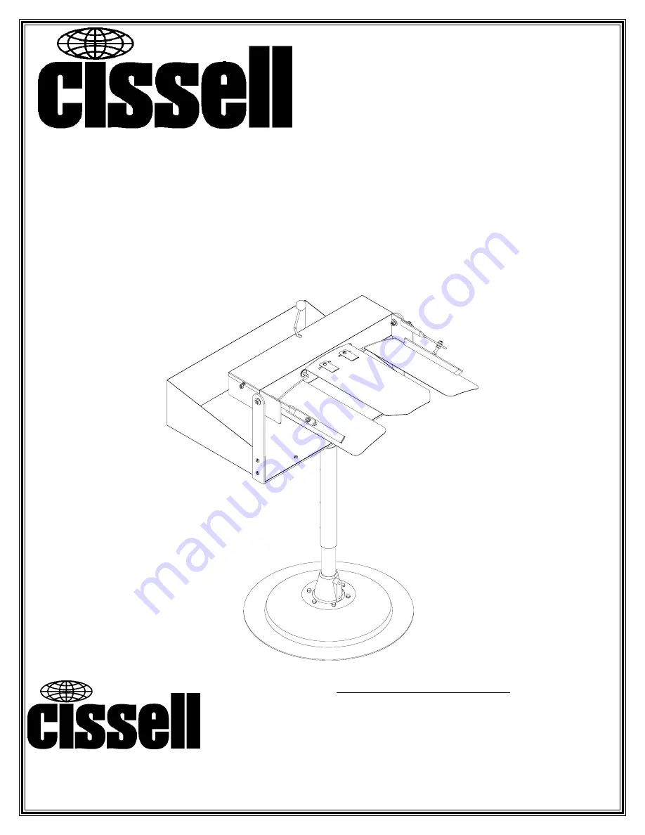 Cissell CSF100 Скачать руководство пользователя страница 1