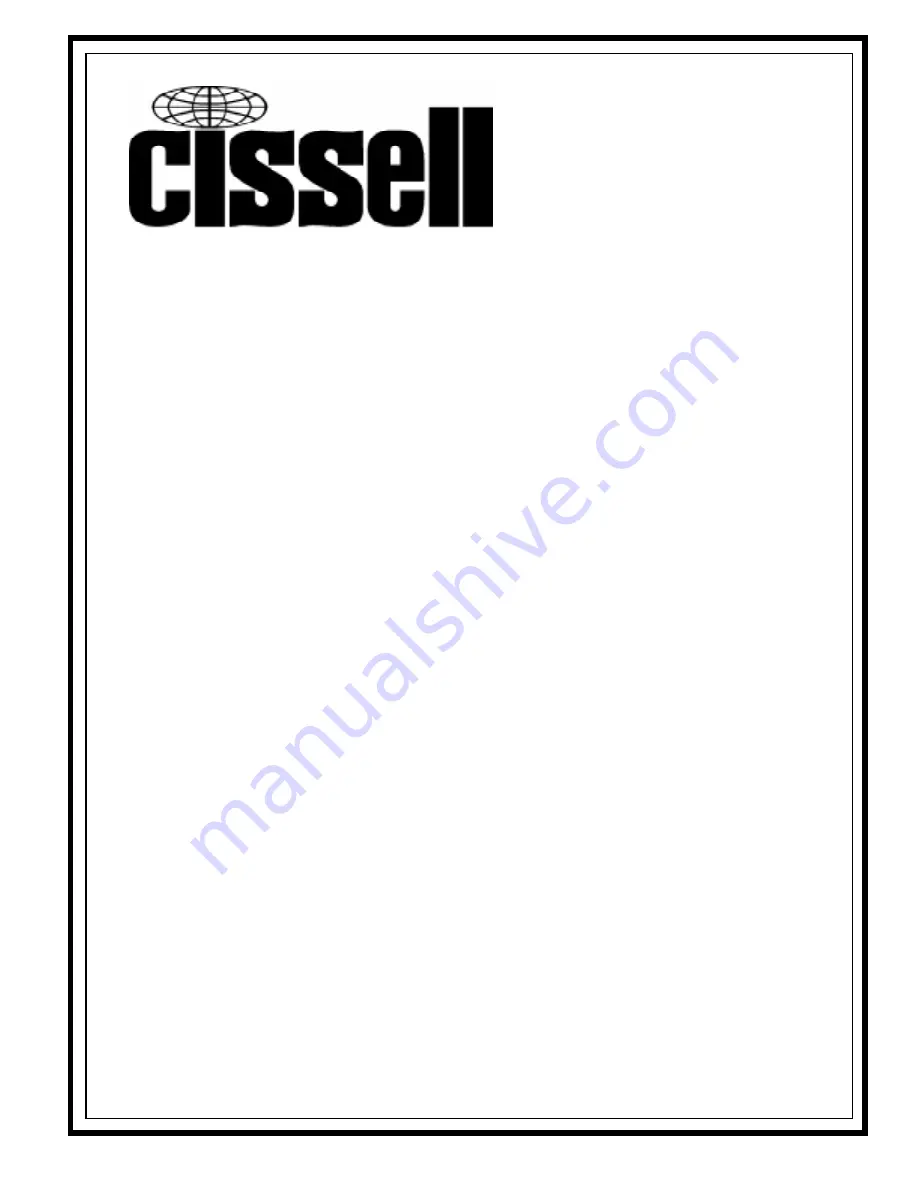 Cissell FMCD Owner'S Manual Download Page 1