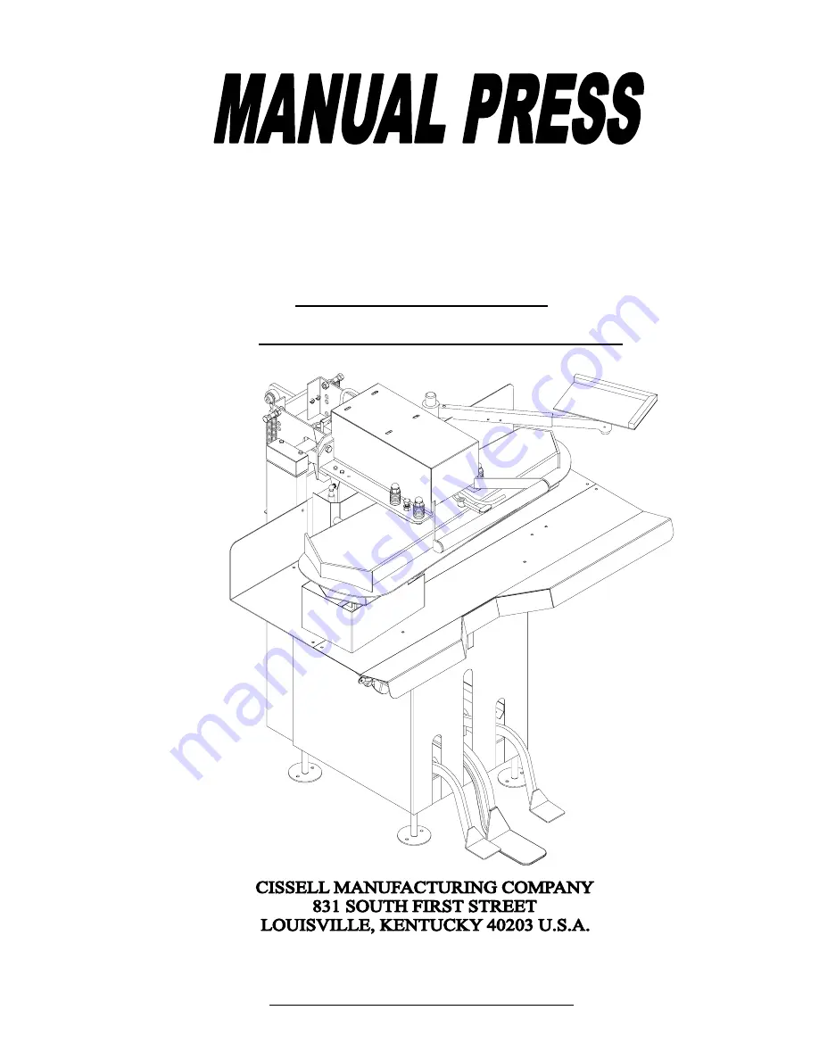 Cissell KMAN589A Скачать руководство пользователя страница 1