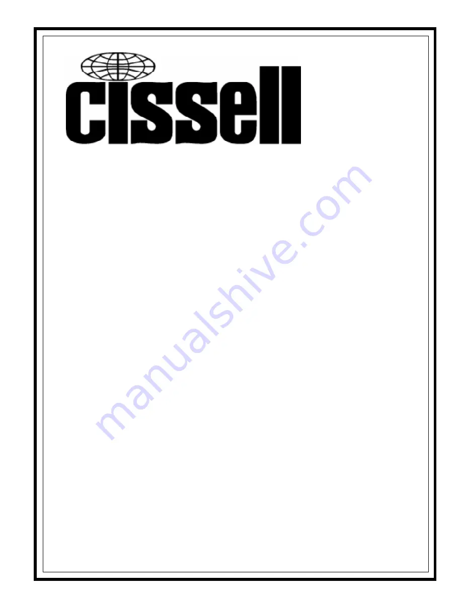 Cissell MAN65 Owner'S Manual Download Page 1