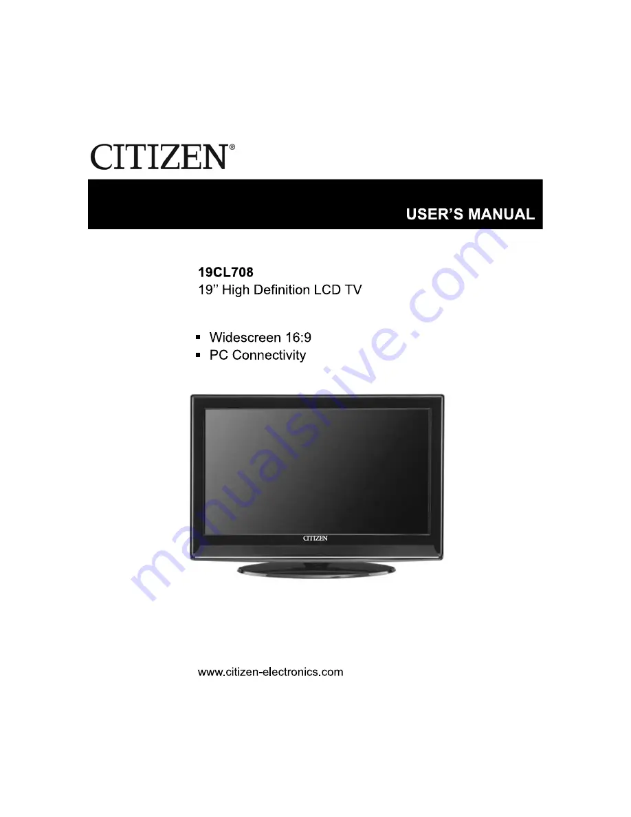 Citizen 19CL708 User Manual Download Page 1