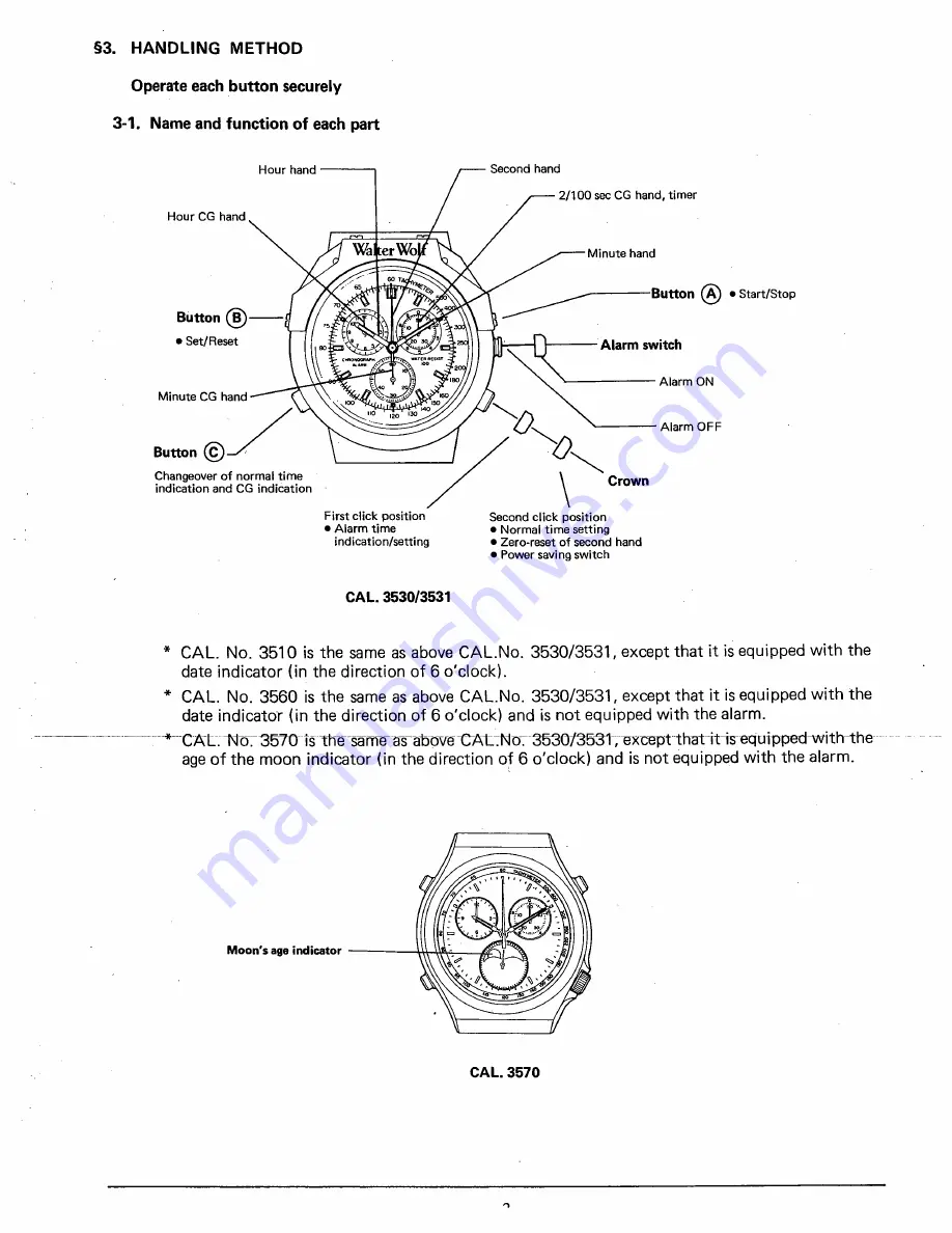 Citizen 3510A-12 Technical Information Download Page 3