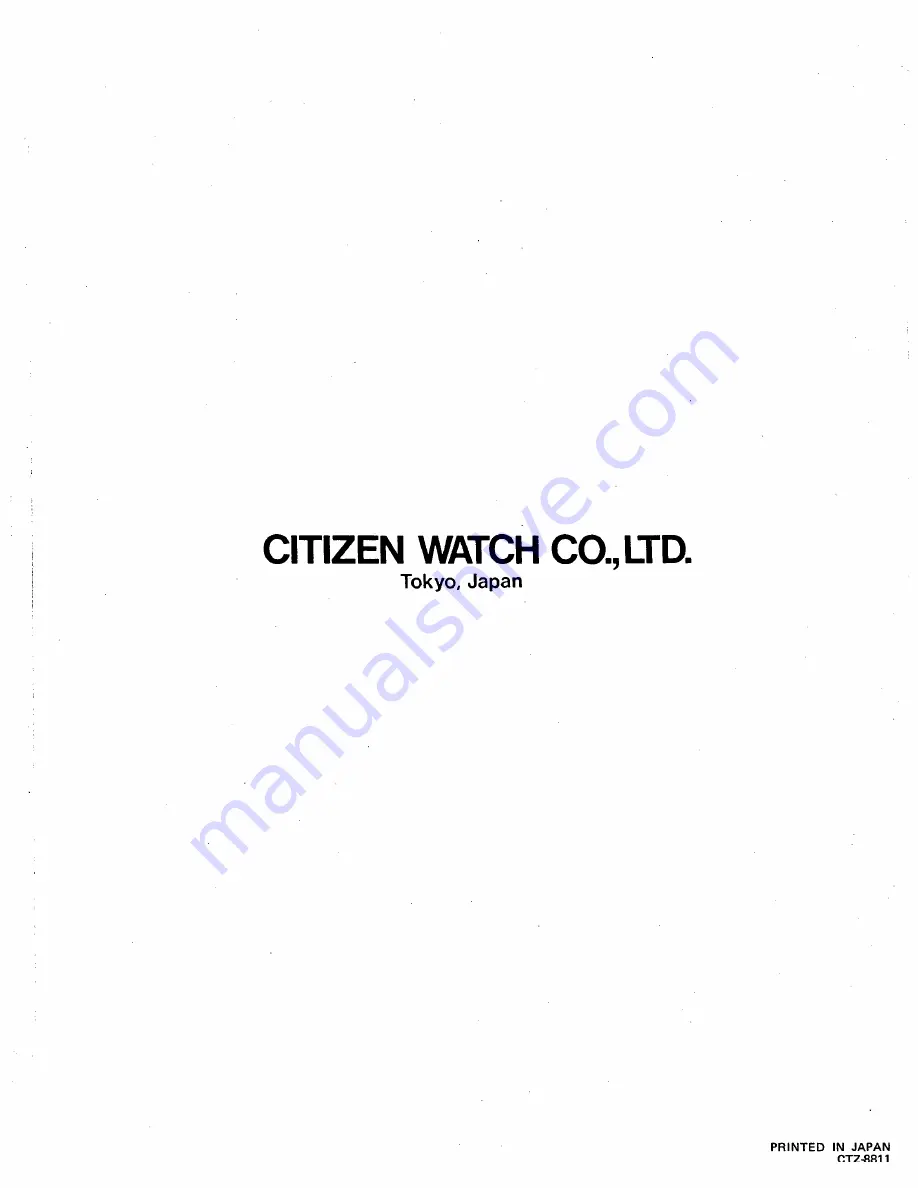 Citizen 3510A-12 Technical Information Download Page 39