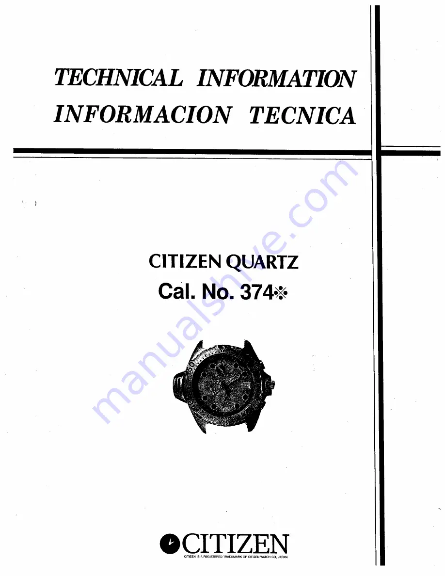 Citizen 3740-04 Скачать руководство пользователя страница 1