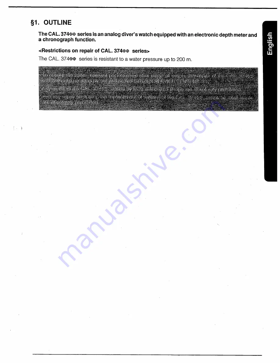 Citizen 3740-04 Technical Information Download Page 3