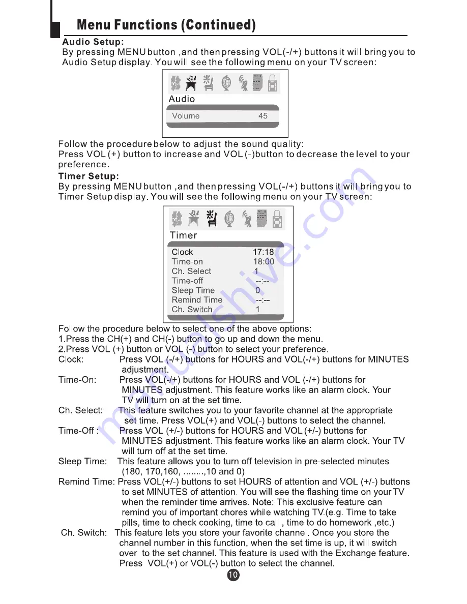 Citizen C20D200V User Manual Download Page 12