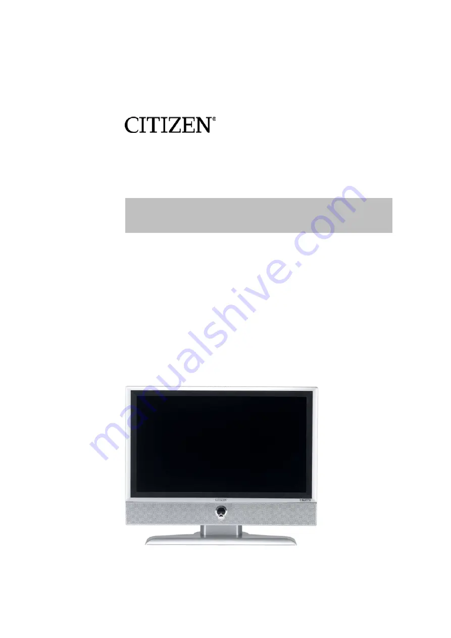 Citizen C27604HD Скачать руководство пользователя страница 1