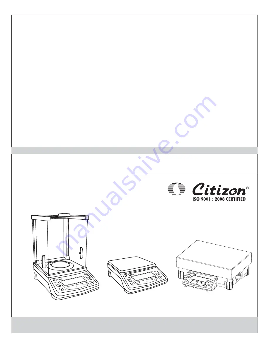 Citizen CARAT BALANCES CT103 Operating Manual Download Page 1