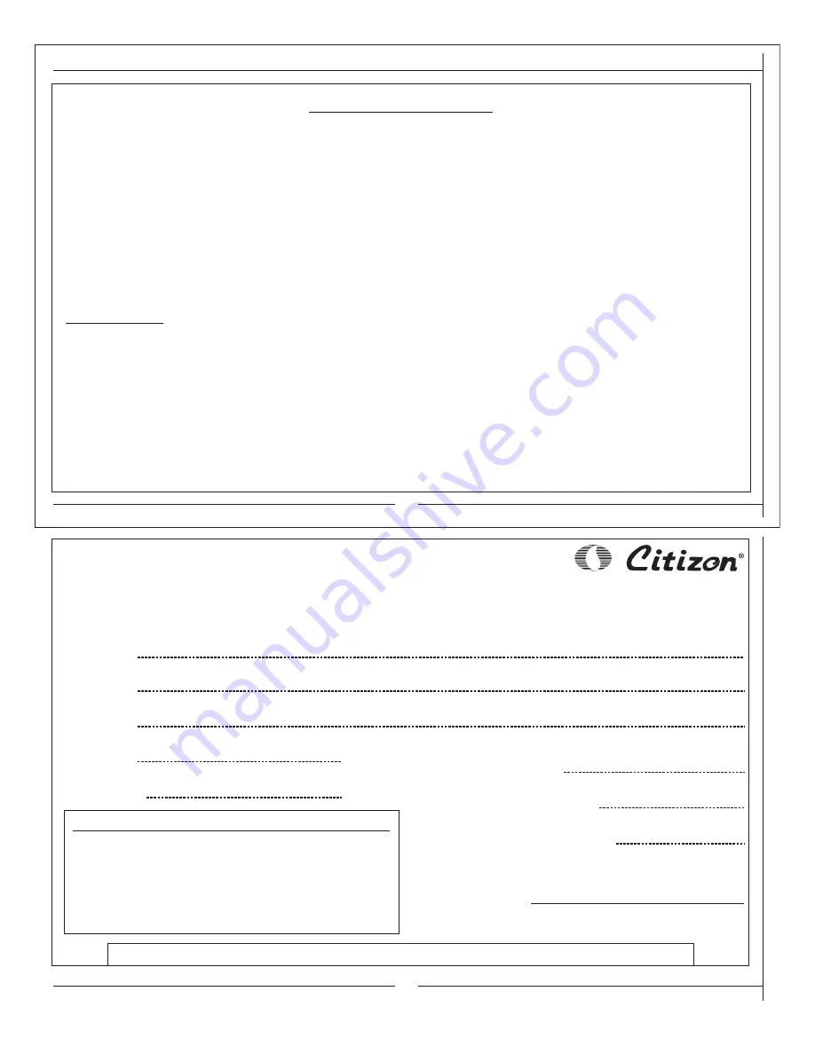 Citizen CARAT BALANCES CT103 Operating Manual Download Page 60