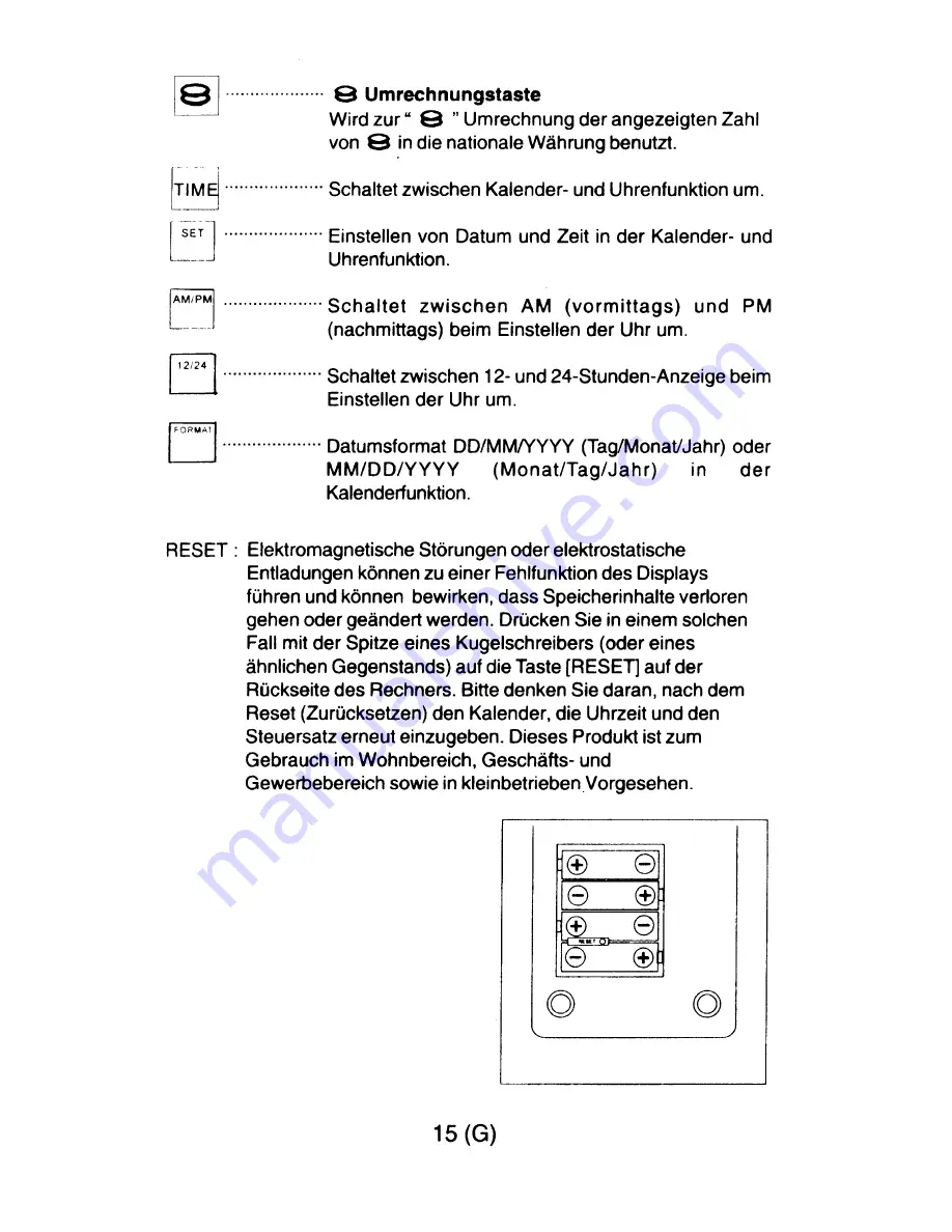 Citizen CX-77BIII Instruction Manual Download Page 16