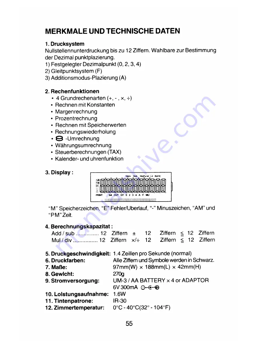 Citizen CX-77BIII Instruction Manual Download Page 56