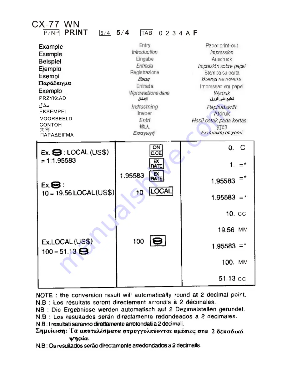 Citizen CX-77BN Instruction Manual Download Page 109