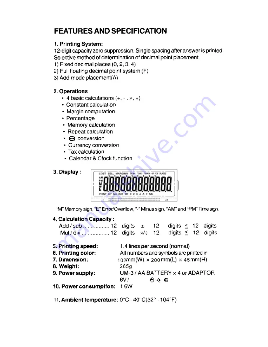 Citizen CX-77BN Instruction Manual Download Page 114