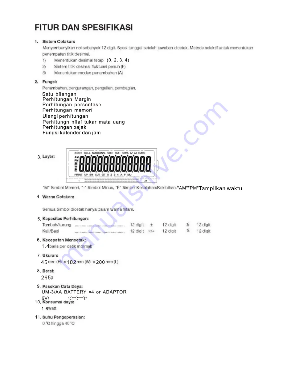 Citizen CX-77BN Instruction Manual Download Page 125