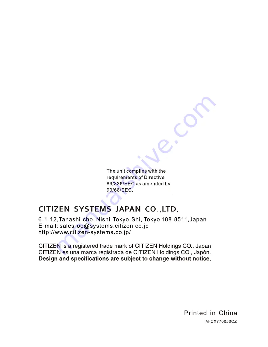 Citizen CX-77BN Instruction Manual Download Page 132