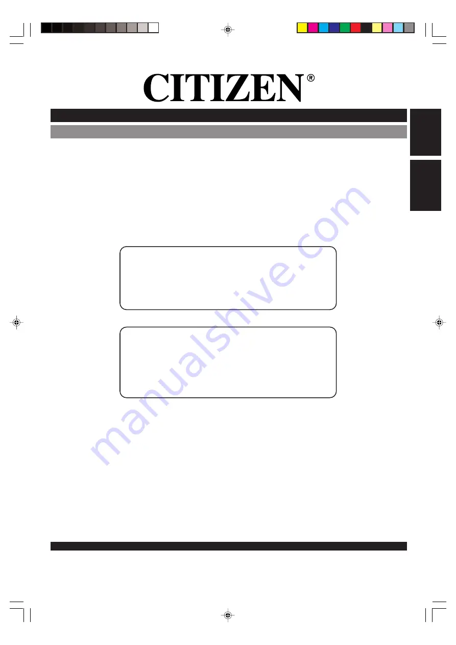 Citizen JCTV3241XB Instruction Manual Download Page 1