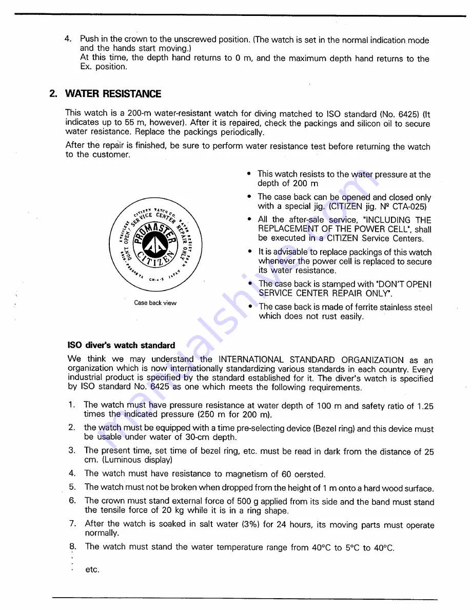 Citizen Quartz 5819 Technical Information Download Page 21