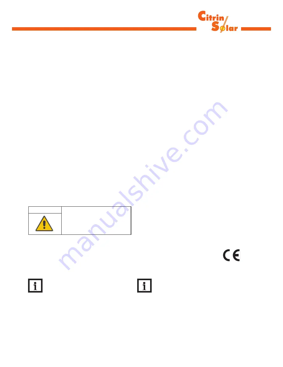 CitrinSolar CS 2.5 Mounting And Operating Instructions Download Page 2