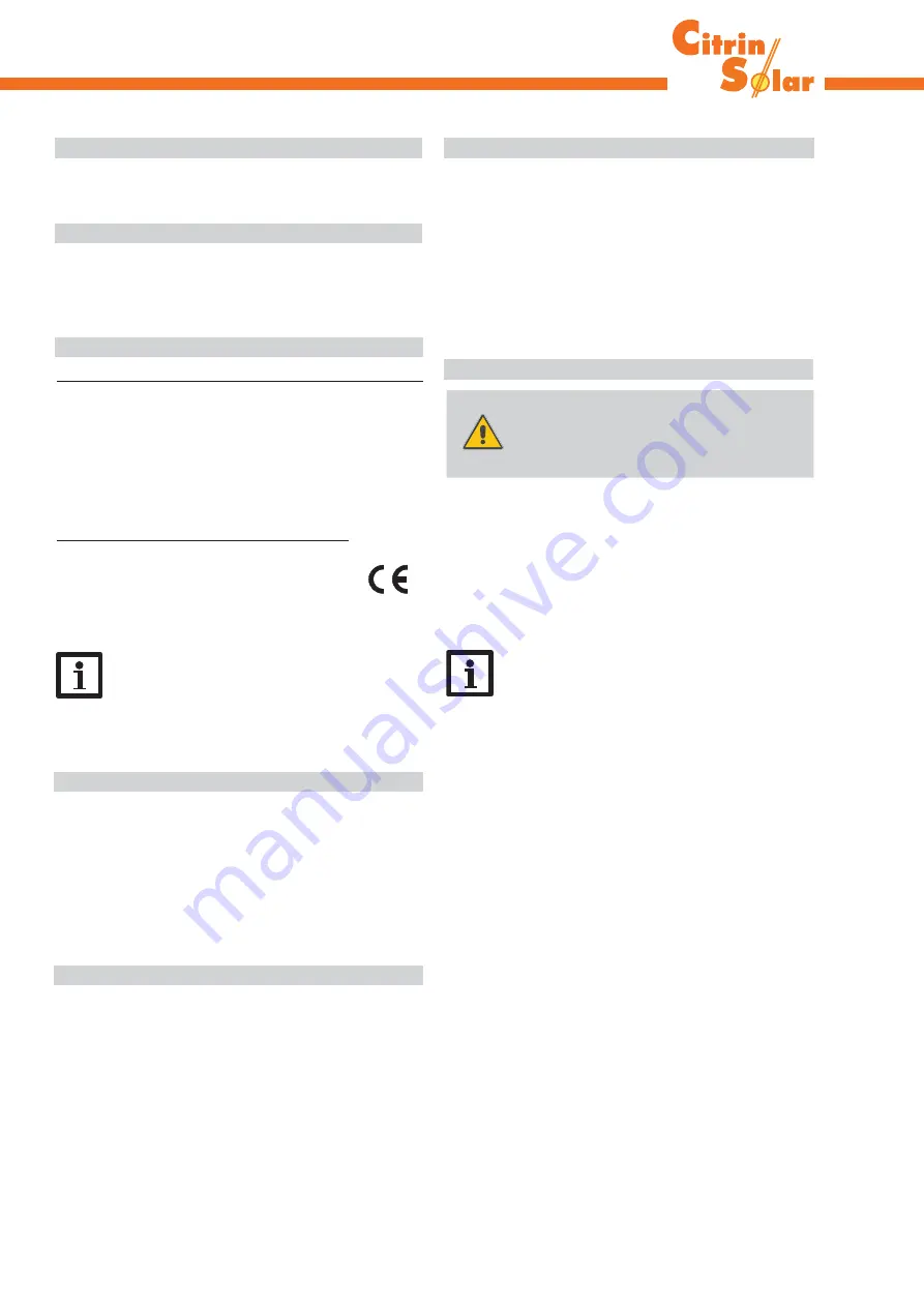 CitrinSolar CS-ZV Manual For The Specialised Craftsman Download Page 34