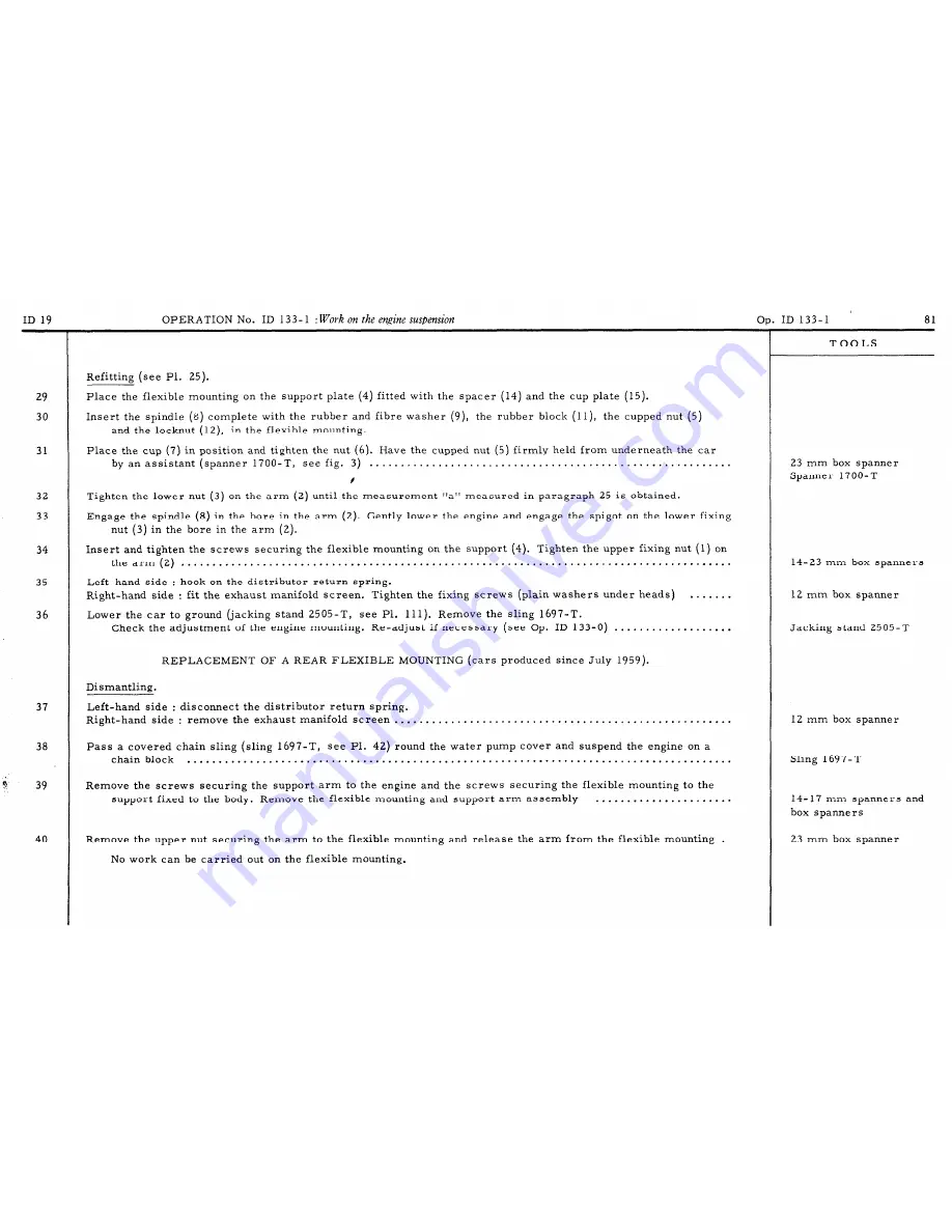 CITROËN ID 19 Repair Manual Download Page 83