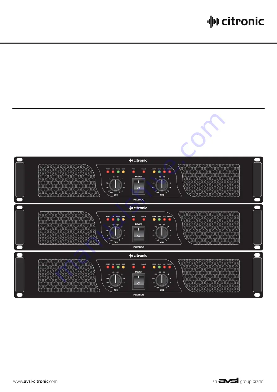 Citronic PLX SERIES Скачать руководство пользователя страница 1