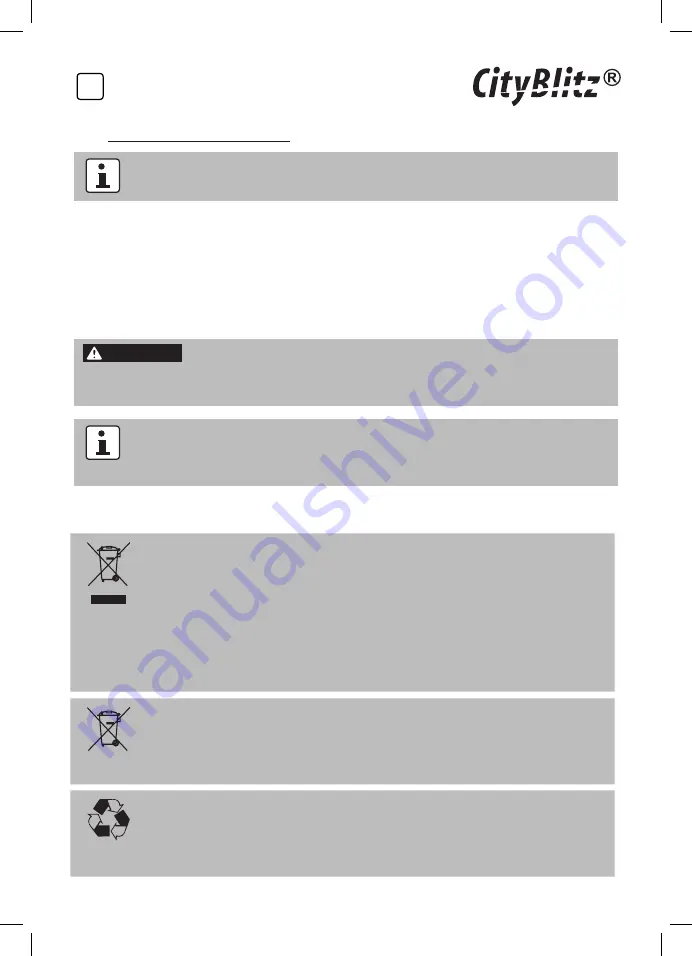 CityBlitz CB050SZ Original Instructions Manual Download Page 41