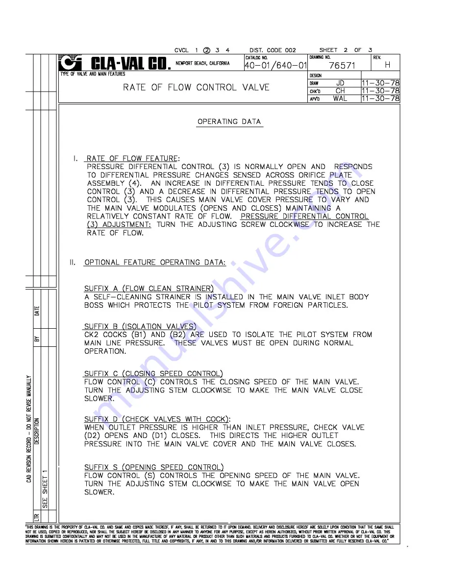 CLA-VAL 100-01 Скачать руководство пользователя страница 5