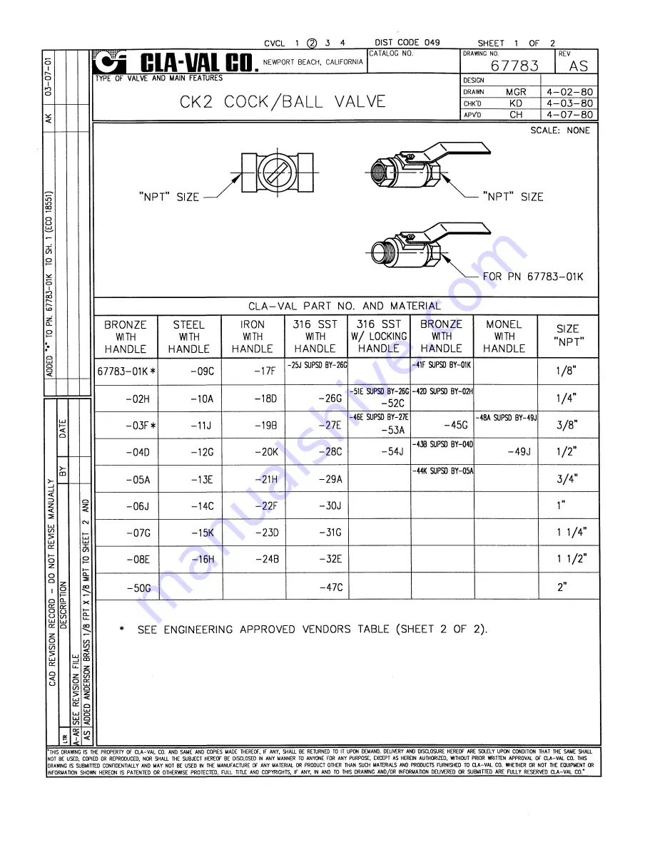 CLA-VAL 100-01 Скачать руководство пользователя страница 23