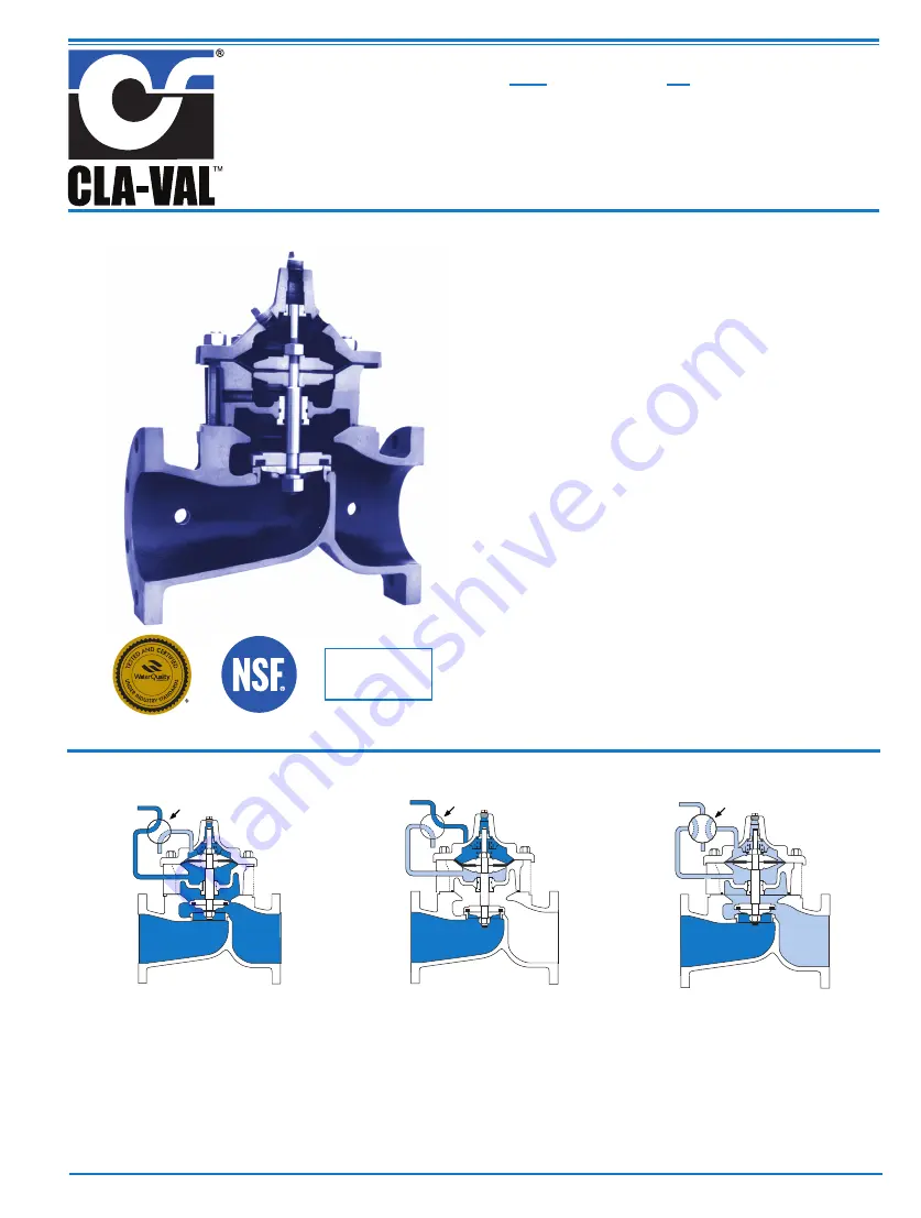 CLA-VAL 100-02 Installation And Operation Maintenance Download Page 11