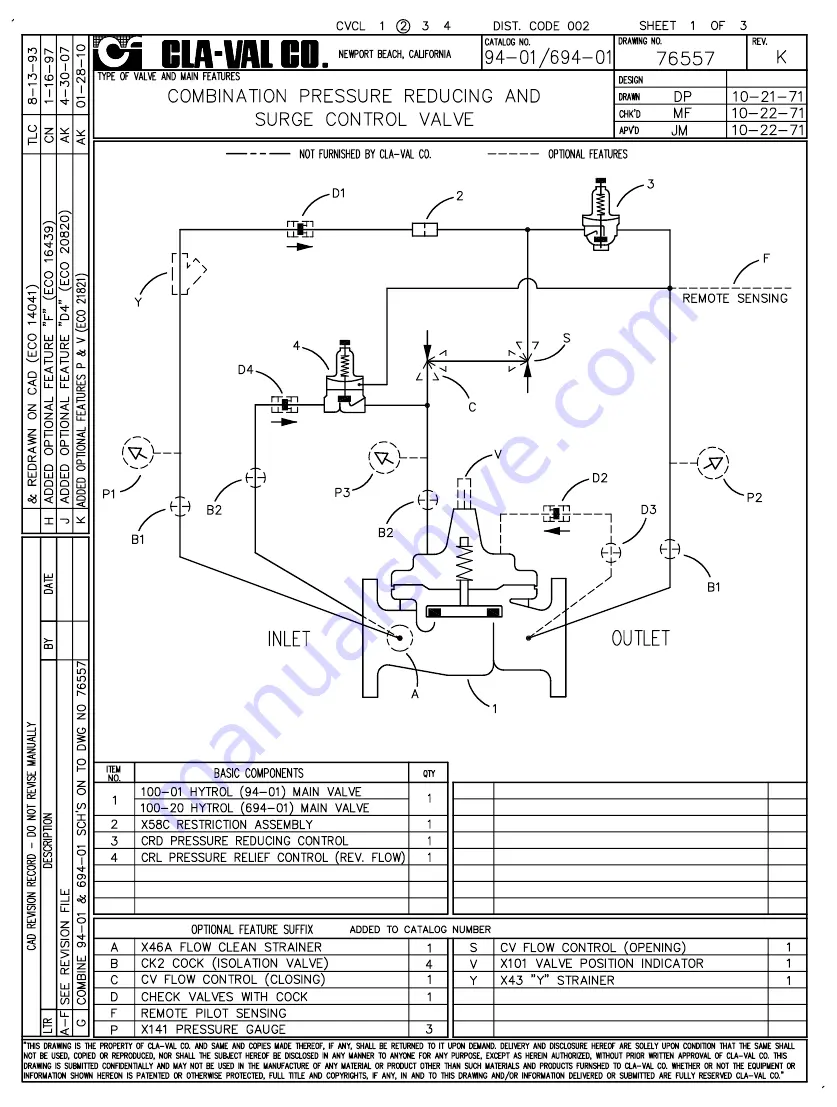 CLA-VAL 694-01 Installation Operation & Maintenance Download Page 2