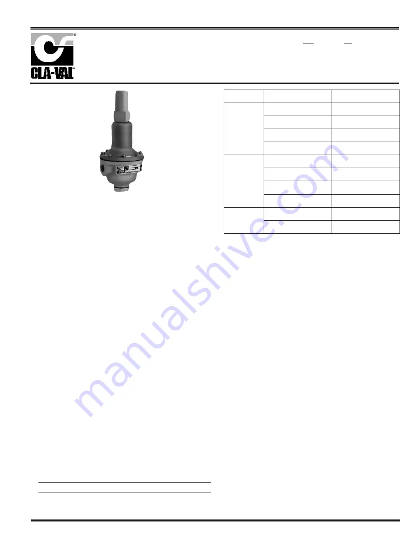 CLA-VAL 694-01 Installation Operation & Maintenance Download Page 21