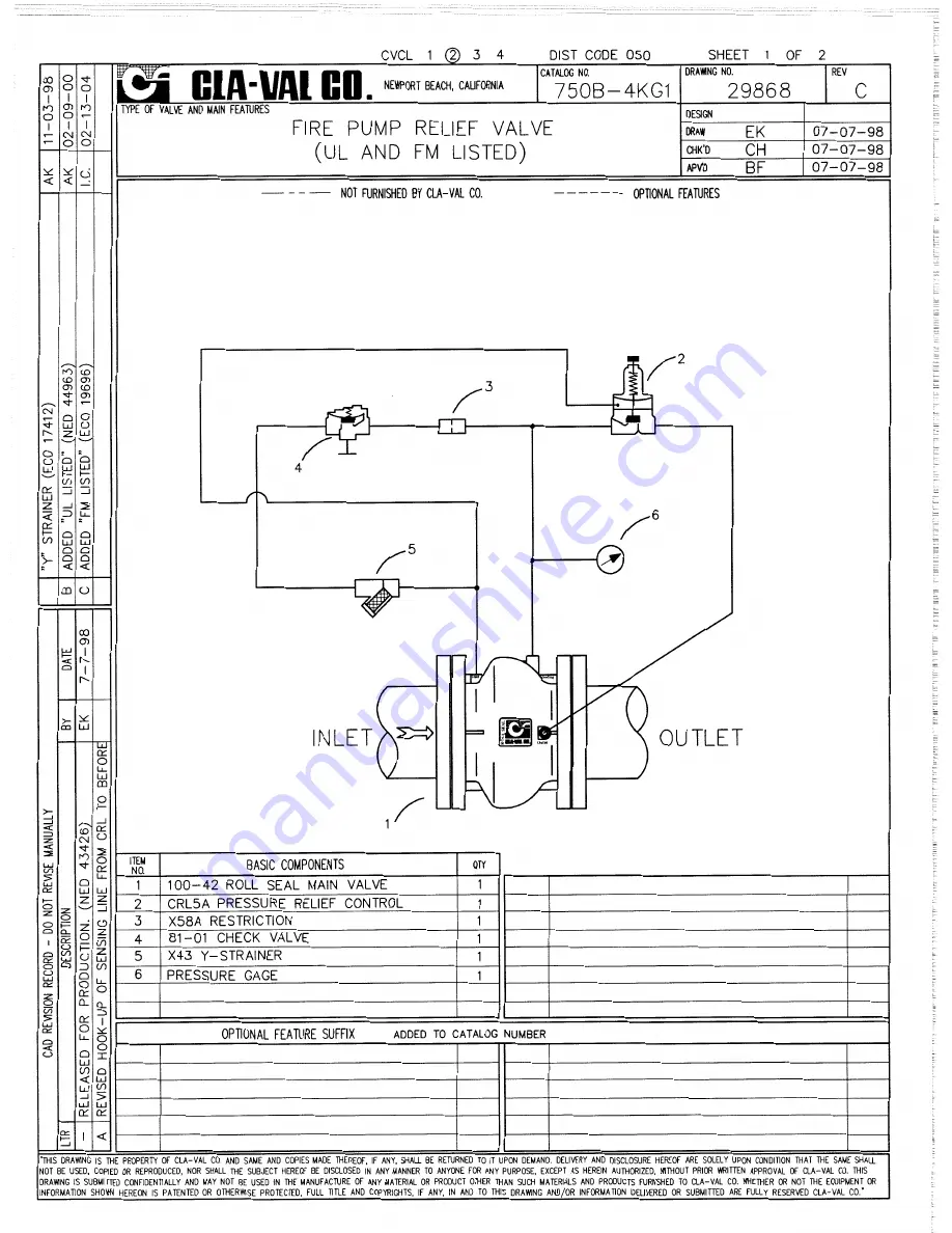 CLA-VAL 750B-4KG1 Installation Operation & Maintenance Download Page 2