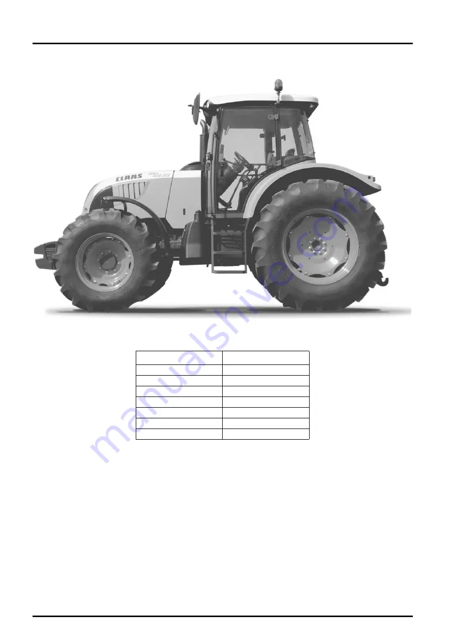 Claas ARES 547 Use And Maintenance Download Page 3