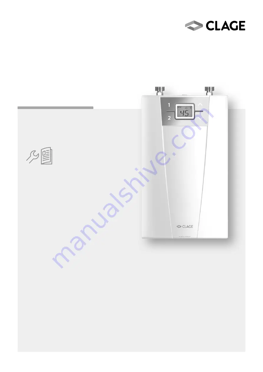 clage CEX 9-U ELECTRONIC MPS Installing Instructions Download Page 1