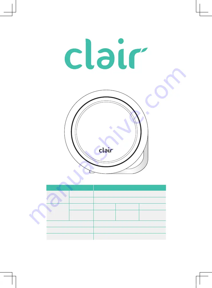 clair clair-BF2025 Instruction Manual Download Page 1