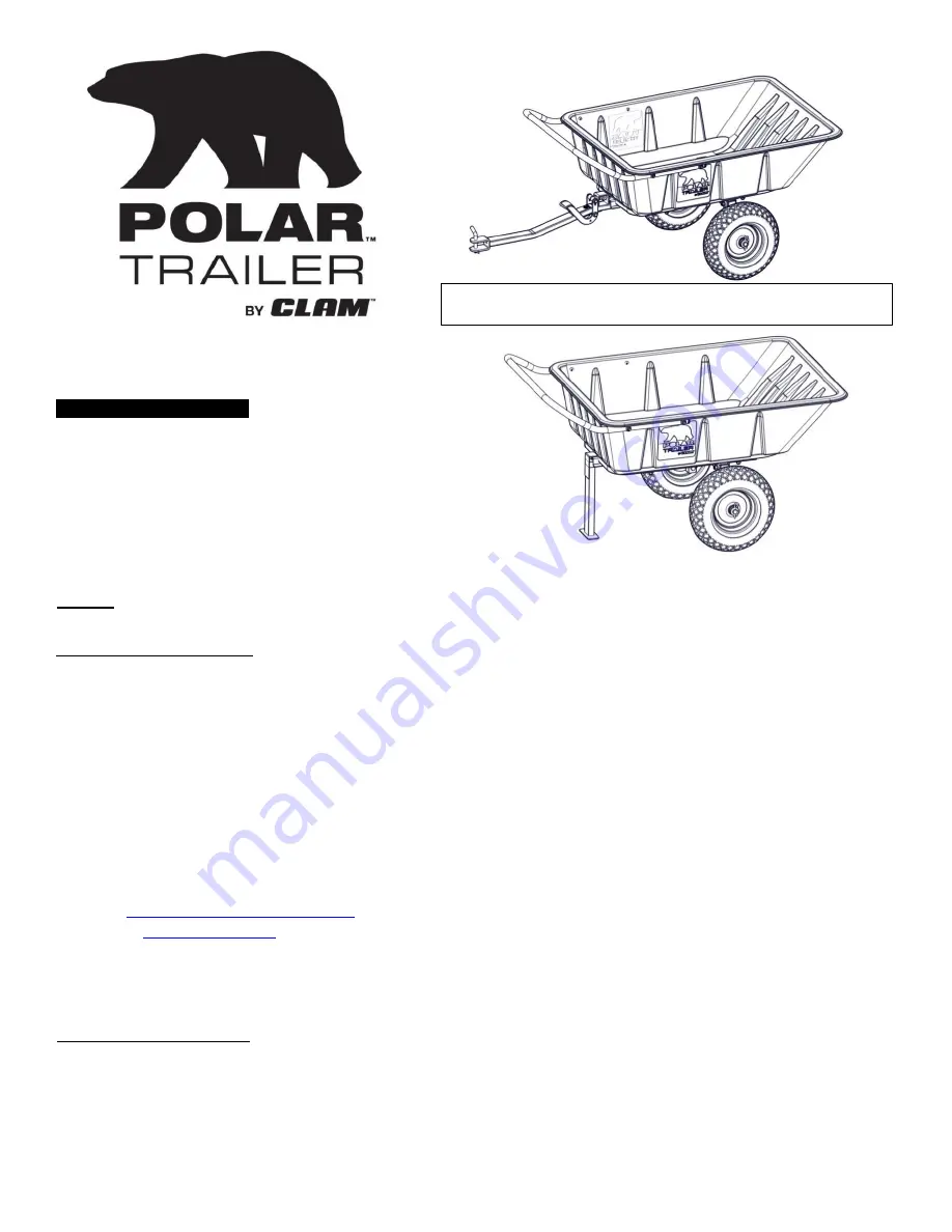 Clam POLAR TRAILER LG600 Скачать руководство пользователя страница 1