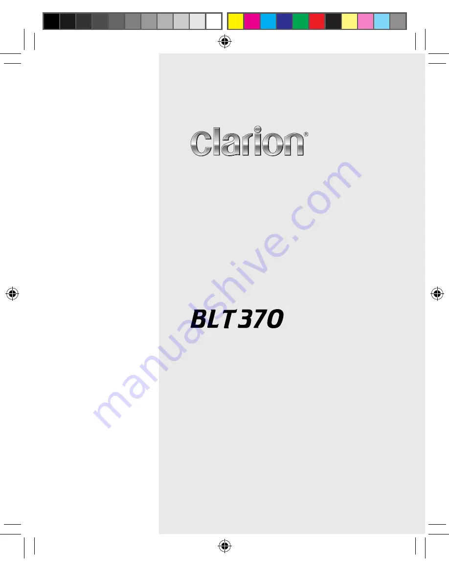 Clarion BLT370 Owner'S Manual Download Page 1