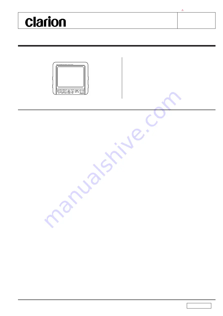 Clarion CJ-763E-01 Service Manual Download Page 1