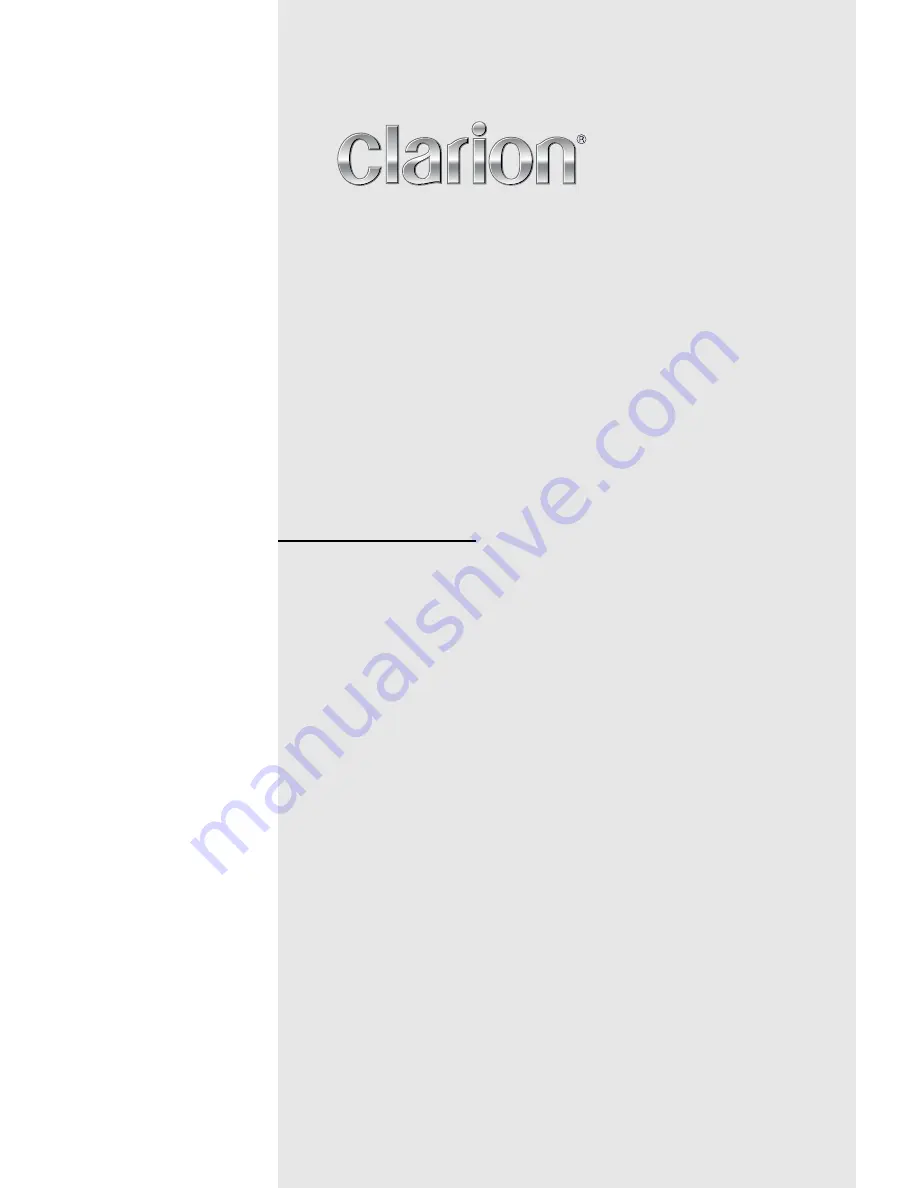 Clarion CMD7 Owner'S Manual Download Page 1