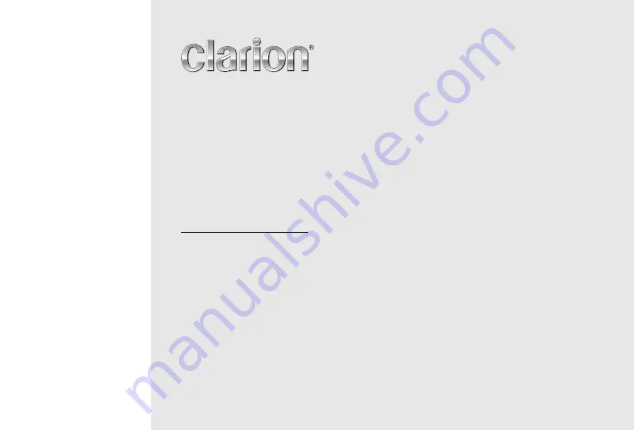 Clarion NX502A Quick Start Manual Download Page 1