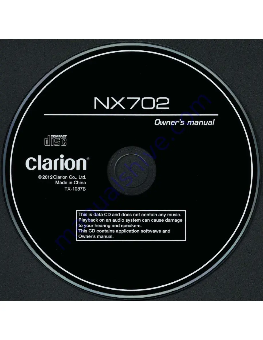 Clarion NX702 Скачать руководство пользователя страница 170